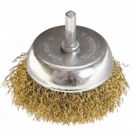 Щетка для дрели 65мм (чашка) латунь MATRIX арт.74477