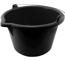 Ведро строительное 12л DECOR усилен. (черное)