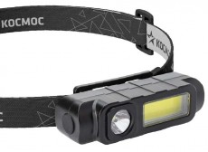 Фонарь налобный KOC510Lit (лит.акк.3,7V0,8Ah)1св/д 3W USB IP54 Космос