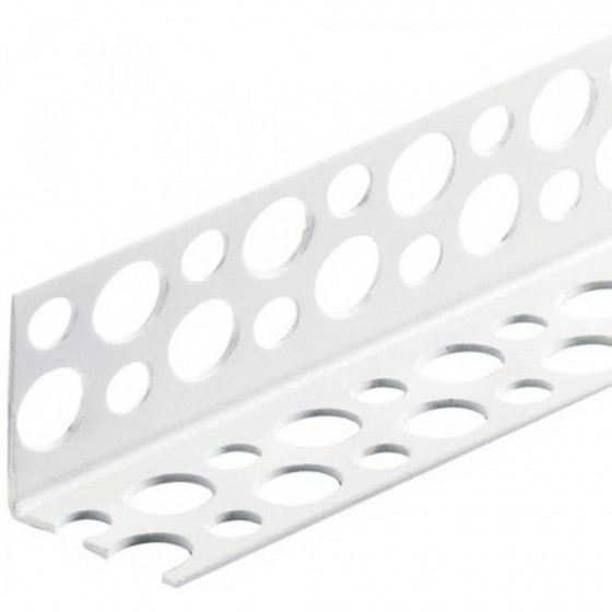 Угол перфорированный ПВХ 25х25х3000 прямой под штукатурку