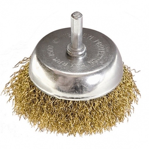 Щетка для дрели 65мм (чашка) латунь MATRIX арт.74477