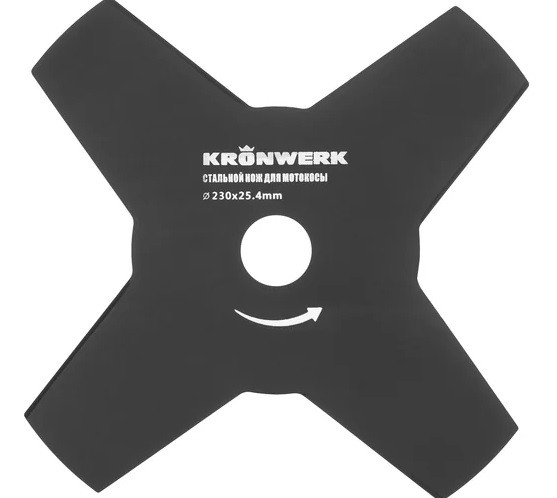 Диск для триммера 230х25,4 4лезвия Kronwerk 96342