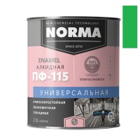 Эмаль ПФ-115 зеленая 0,9кг. НОРМА
