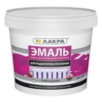 Эмаль для радиаторов Лакра гл.белая 0,9кг акриловая