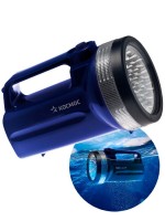 Фонарь-прожектор 2005W_Ex (акк.4V2Ah) LED 5W(300lm) +10W(380lm), жел./пласт 3 реж.з/у 220/12в Космос