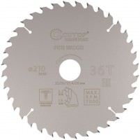 Диск пильный по дереву 210 х 1,5/2,2 х 32/30/25,4/ 36Т CUTOP 75-21036Т