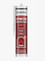 Герметик для печей и каминов Ultima 1500 силикатный черный 260мл.