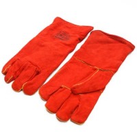 Краги сварщика РосМарка красные с подкладкой 35 см