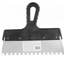 Шпатель зубчатый 250мм (зуб 8*8) нерж.