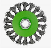 Щетка для УШМ 100мм (тарелка) круч. проволка 746097
