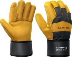 Перчатки спилковые комбинир KRAFTOOL 11310-XL