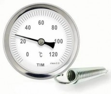 Термометр накладной TIM Y-63А-120 с пружиной