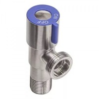 Кран TIM для ст. приборов нерж сталь керам кран-букса  1/2*3/4 угл. для подкл. ст приборов