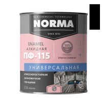 Эмаль ПФ-115 черная 0,9кг. НОРМА