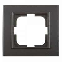 Рамка 1мест OVIVO MINA черный металлик 401-170000-096