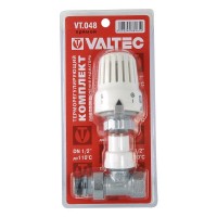 Клапан VALTEC VT048 c термостат. головкой д/радиатора прямой 1/2"