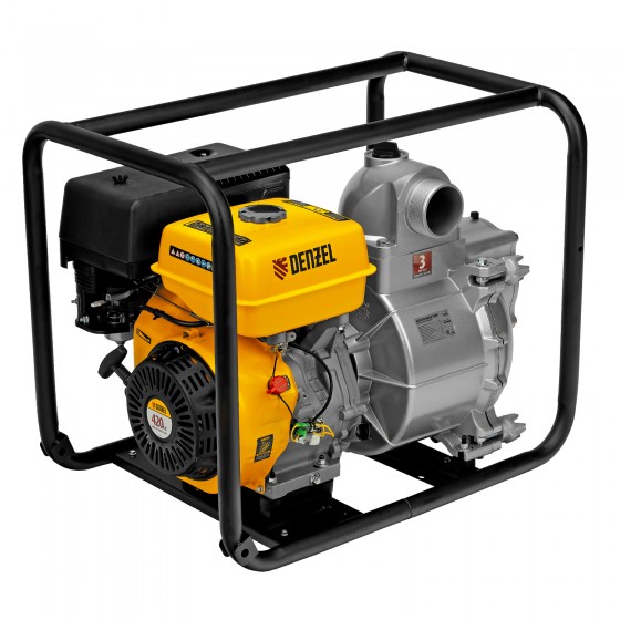Мотопомпа бензиновая для грязной воды PX-80D 15л.с 3" 1500 л/мин Denze 99204