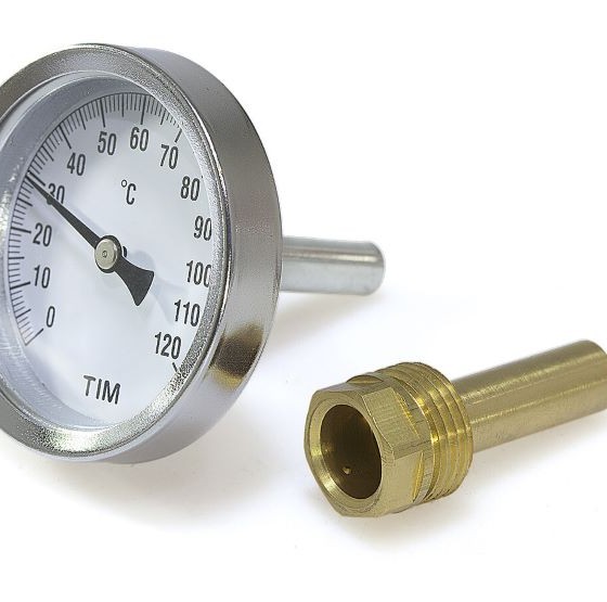 Термометр TIM Y-63А-50-120 Ду63 с зад. подк. 1/4 (0-120)