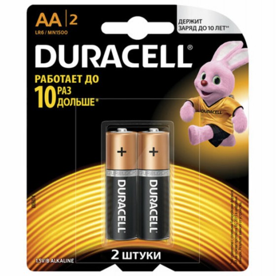 Батарейка алкалиновая Duracell АА LR06 (2шт)