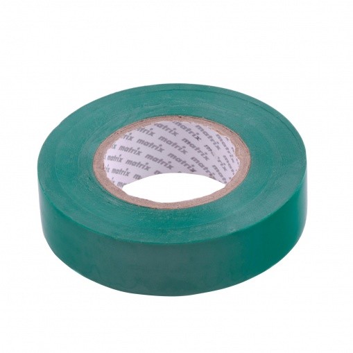 Изолента 19мм*20м зеленая ПВХ Matrix 88781