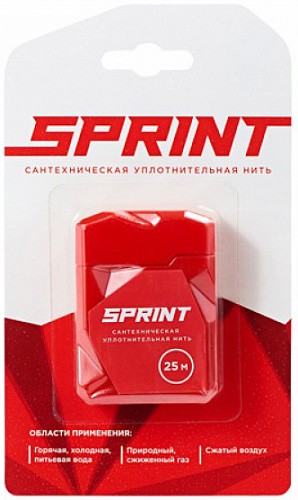 Нить сантех для герметизации резьб соединений SPRINT 50 м. блистер