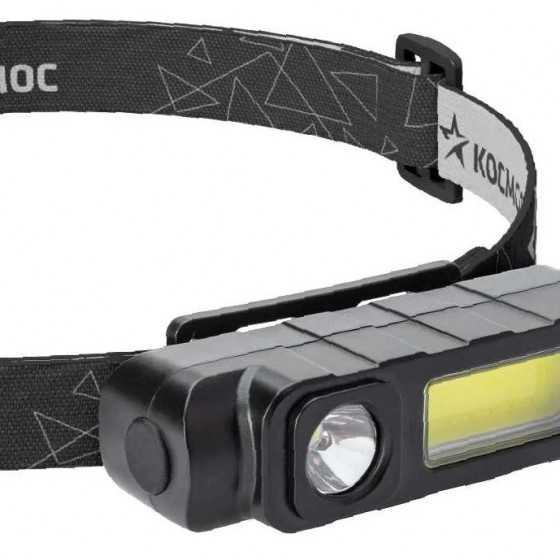 Фонарь налобный KOC510Lit (лит.акк.3,7V0,8Ah)1св/д 3W USB IP54 Космос