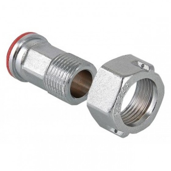 Полусгон VALTEC VTr611 1/2" c накидной гайкой никель