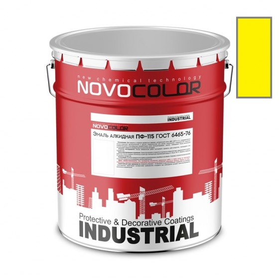 Эмаль ПФ-115 желтая 20кг. INDUSTRIAL ГОСТ
