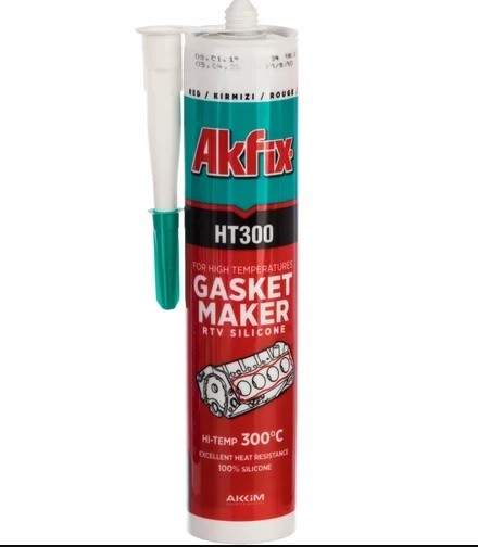 Герметик термостойкий Akfix НТ300 силикон 310мл красный
