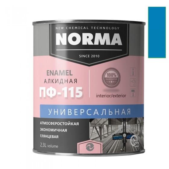 Эмаль ПФ-115 синяя 0,9кг. НОРМА