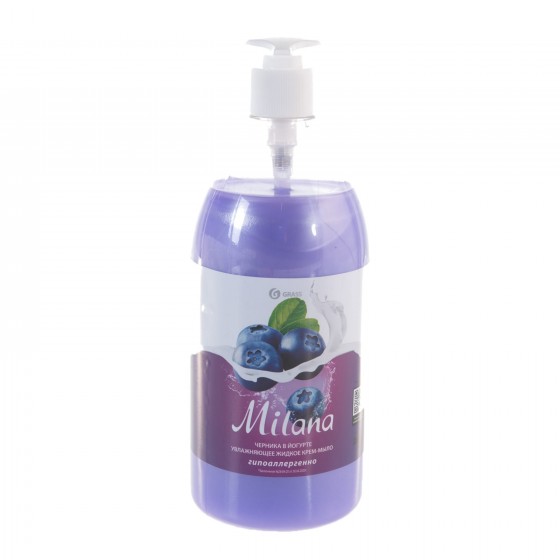 Жидкое мыло Milana черника в йогурте/черешня 1л 126301